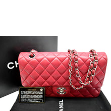 Load image into Gallery viewer, CHANEL Classic Medium Double Flap Quilted Leather Shoulder Bag Red
