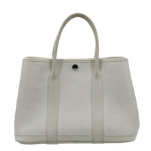 Load image into Gallery viewer, HERMES Garden Party Leather Tote Bag White
