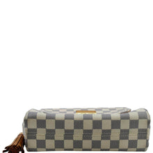 Load image into Gallery viewer, LOUIS VUITTON Croisette Damier Azur Satchel Crossbody Bag White
