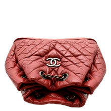 Load image into Gallery viewer, CHANEL Gabrielle Chevron Aged Calfskin Leather Backpack Bag Red
