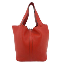Load image into Gallery viewer, HERMES Picotin Lock 22 MM Taurillon Clemence Leather Hobo Bag Red

