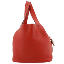 Load image into Gallery viewer, HERMES Picotin Lock 22 MM Taurillon Clemence Leather Hobo Bag Red
