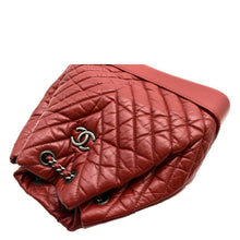 Load image into Gallery viewer, CHANEL Gabrielle Chevron Aged Calfskin Leather Backpack Bag Red
