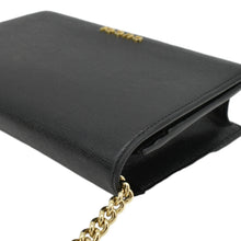 Load image into Gallery viewer, GUCCI Script Leather Chain Wallet Crossbody Bag Black 772643
