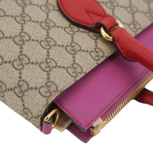 Load image into Gallery viewer, GUCCI GG Small Supreme Canvas Top Zip Crossbody Bag Pink 409534
