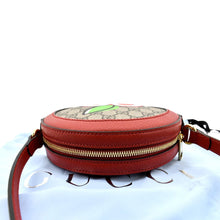 Load image into Gallery viewer, GUCCI Ophidia Apple Round GG Supreme Monogram Canvas Crossbody Bag Red 625216
