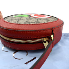 Load image into Gallery viewer, GUCCI Ophidia Apple Round GG Supreme Monogram Canvas Crossbody Bag Red 625216
