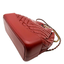 Load image into Gallery viewer, CHANEL Gabrielle Chevron Aged Calfskin Leather Backpack Bag Red
