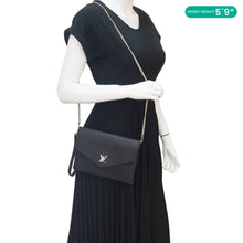 Load image into Gallery viewer, LOUIS VUITTON Mylockme Leather Chain Crossbody Bag Black
