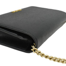 Load image into Gallery viewer, GUCCI Script Leather Chain Wallet Crossbody Bag Black 772643
