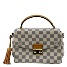 Load image into Gallery viewer, LOUIS VUITTON Croisette Damier Azur Satchel Crossbody Bag White
