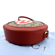 Load image into Gallery viewer, GUCCI Ophidia Apple Round GG Supreme Monogram Canvas Crossbody Bag Red 625216
