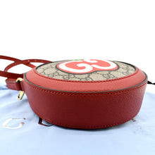 Load image into Gallery viewer, GUCCI Ophidia Apple Round GG Supreme Monogram Canvas Crossbody Bag Red 625216
