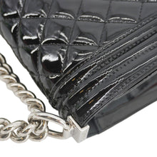 Load image into Gallery viewer, CHANEL Boy Flap Medium Plexiglass Patent Leather Crossbody Bag Black 20481641
