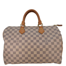 Load image into Gallery viewer, LOUIS VUITTON Speedy 35 Damier Azur Satchel Bag White
