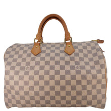 Load image into Gallery viewer, LOUIS VUITTON Speedy 35 Damier Azur Satchel Bag White
