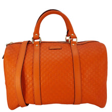 Load image into Gallery viewer, GUCCI GG Microguccissima Boston Travel Bag Orange 449646
