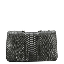 Load image into Gallery viewer, CHANEL Perfect Edge Large Flap Snakeskin Shoulder Bag Black
