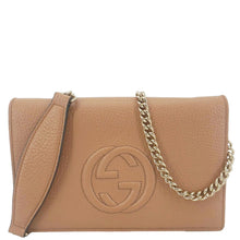 Load image into Gallery viewer, GUCCI Soho Leather Wallet On Chain Crossbody Bag Brown 598211
