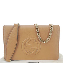Load image into Gallery viewer, GUCCI Soho Leather Wallet On Chain Crossbody Bag Brown 598211
