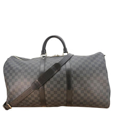 Load image into Gallery viewer, LOUIS VUITTON Keepall 55 Bandouliere Damier Graphite Travel Bag Black
