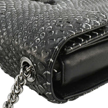 Load image into Gallery viewer, CHANEL Perfect Edge Large Flap Snakeskin Shoulder Bag Black
