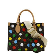 Load image into Gallery viewer, LOUIS VUITTON Onthego PM Yayoi Kusama Dots Monogram Canvas Shoulder Bag Multicolor
