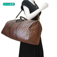 Load image into Gallery viewer, LOUIS VUITTON Keepall Bandouliere 55 Damier Ebene Travel Bag Brown
