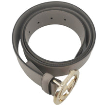 Load image into Gallery viewer, GUCCI Interlocking G Leather Belt Size 85.34 Gray 546386
