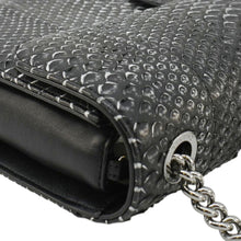 Load image into Gallery viewer, CHANEL Perfect Edge Large Flap Snakeskin Shoulder Bag Black
