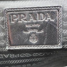 Load image into Gallery viewer, PRADA Frame Woven Madra Leather Tote Bag Black
