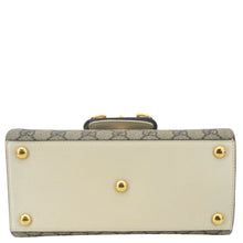 Load image into Gallery viewer, GUCCI Horsebit 1955 Small GG Supreme Canvas Top Handle Shoulder Bag Beige 703848
