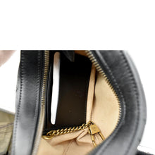 Load image into Gallery viewer, GUCCI GG Marmont Half Moon Leather Shoulder Bag Black 699514
