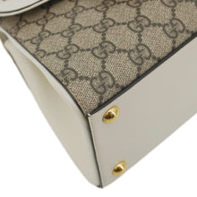 Load image into Gallery viewer, GUCCI Horsebit 1955 Small GG Supreme Canvas Top Handle Shoulder Bag Beige 703848
