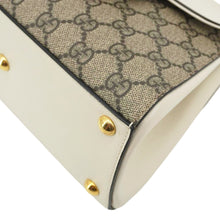 Load image into Gallery viewer, GUCCI Horsebit 1955 Small GG Supreme Canvas Top Handle Shoulder Bag Beige 703848
