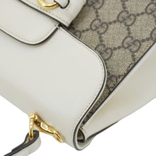 Load image into Gallery viewer, GUCCI Horsebit 1955 Small GG Supreme Canvas Top Handle Shoulder Bag Beige 703848

