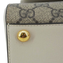 Load image into Gallery viewer, GUCCI Horsebit 1955 Small GG Supreme Canvas Top Handle Shoulder Bag Beige 703848
