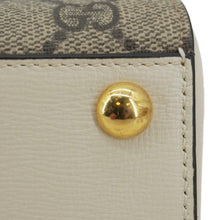 Load image into Gallery viewer, GUCCI Horsebit 1955 Small GG Supreme Canvas Top Handle Shoulder Bag Beige 703848
