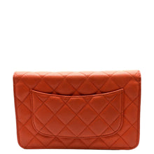 Load image into Gallery viewer, CHANEL WOC Quilted Caviar Leather Crossbody Wallet Red Orange
