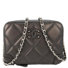 Load image into Gallery viewer, CHANEL CC Quilted Leather Camera Crossbody Bag Black
