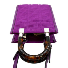 Load image into Gallery viewer, FENDI Sunshine Mini Plexiglass Vitello Ceylon Shopper Tote Purple
