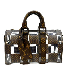 Load image into Gallery viewer, LOUIS VUITTON Chess Keepall  25 Monogram Canvas Satchel Bag Brown
