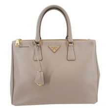 Load image into Gallery viewer, PRADA Double Zip Medium Lux Saffiano Leather Tote Argilla
