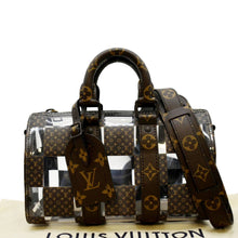 Load image into Gallery viewer, LOUIS VUITTON Chess Keepall  25 Monogram Canvas Satchel Bag Brown
