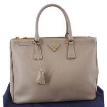 Load image into Gallery viewer, PRADA Double Zip Medium Lux Saffiano Leather Tote Argilla
