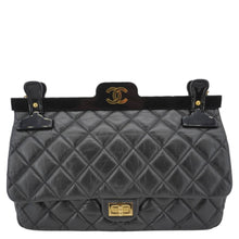 Load image into Gallery viewer, CHANEL 2.55 Reissue Hanger Flap Quilted Leather Crossbody Bag Black
