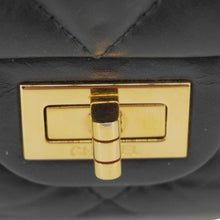 Load image into Gallery viewer, CHANEL 2.55 Reissue Hanger Flap Quilted Leather Crossbody Bag Black
