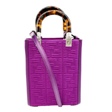 Load image into Gallery viewer, FENDI Sunshine Mini Plexiglass Vitello Ceylon Shopper Tote Purple
