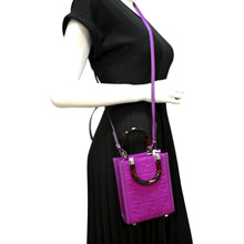 Load image into Gallery viewer, FENDI Sunshine Mini Plexiglass Vitello Ceylon Shopper Tote Purple
