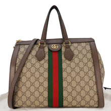 Load image into Gallery viewer, GUCCI Ophidia Medium GG Supreme Tote Shoulder Bag Beige 524537
